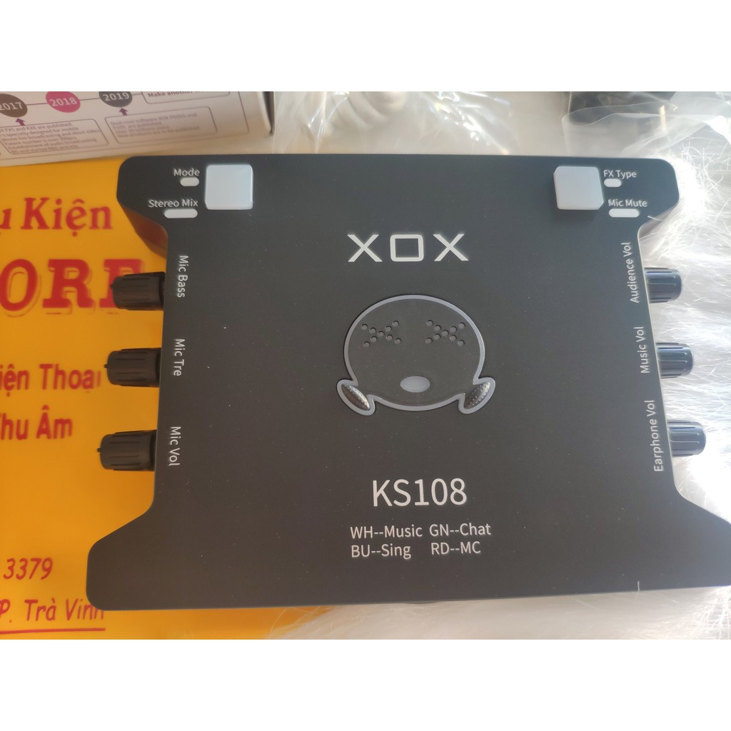 COMBO SOUNDCARD XOX KS108 + MICRO BM900 -CHUYÊN HÁT THU ÂM, LIVESTREAM