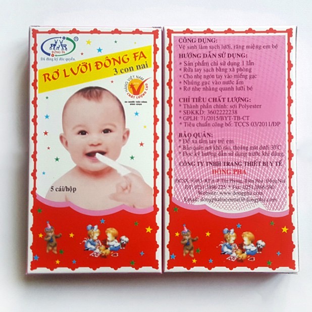 Siêu Combo 50 rơ lưỡi Đông Fa vệ sinh miệng cho bé (5c/hop)