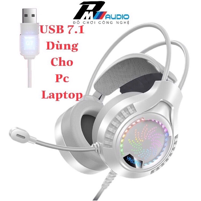 Combo Bộ Bàn Phím Và Chuột V8 Nút Tròn Có Led Xuyên Chữ Kèm Tai Nghe Gaming Q7 YINOIAO-BMVAUDIO