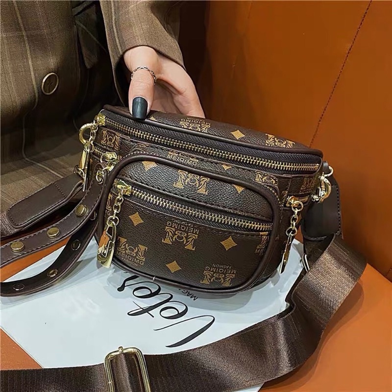 Túi bao tử  đeo bụng đeo chéo hoạ tiết trẻ trung T550 | BigBuy360 - bigbuy360.vn