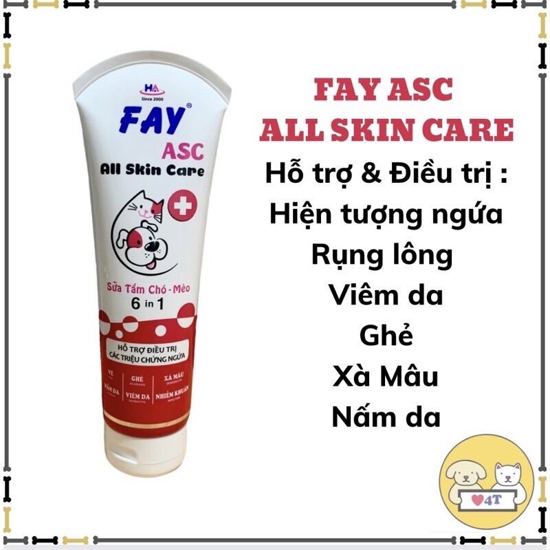 FAY ASC All Skin Care 290ml 6 in 1 - Sữa Tắm Chó Mèo