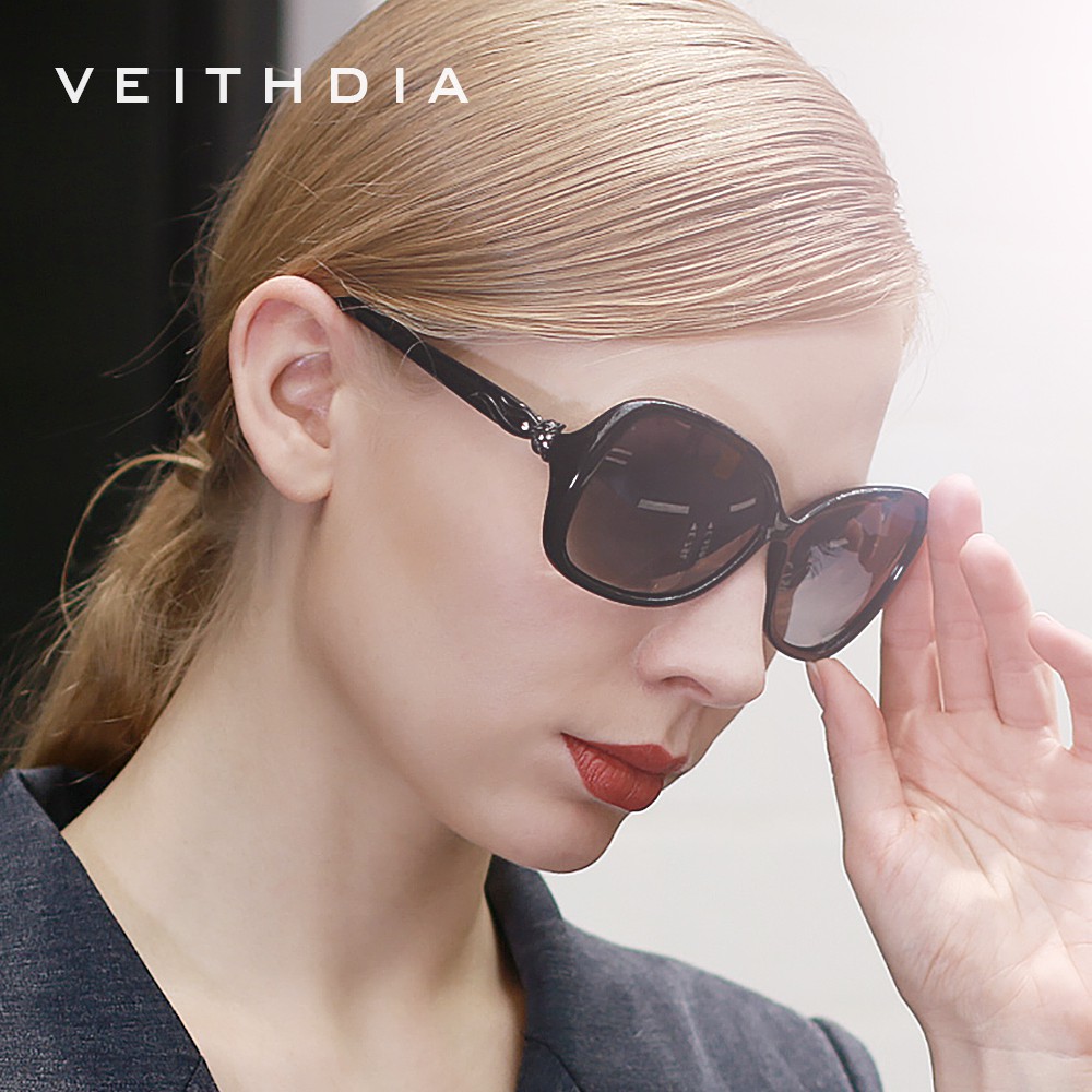 Kính mát VEITHDIA Phân cực UV400 Gradient Lens mắt Kính Thời Trang Cho Nữ