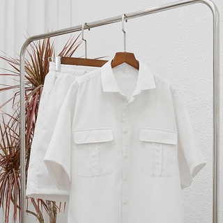 Áo Sơ Mi Basic unisex phong cách Hàn Quốc form rộng ASM