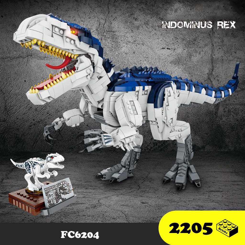 Đồ chơi lắp ráp Khủng long Bạo chúa FC6204 - Big Dinosaur Indominus Rex - Xếp hình thông minh mô hình 2205 mảnh ghép