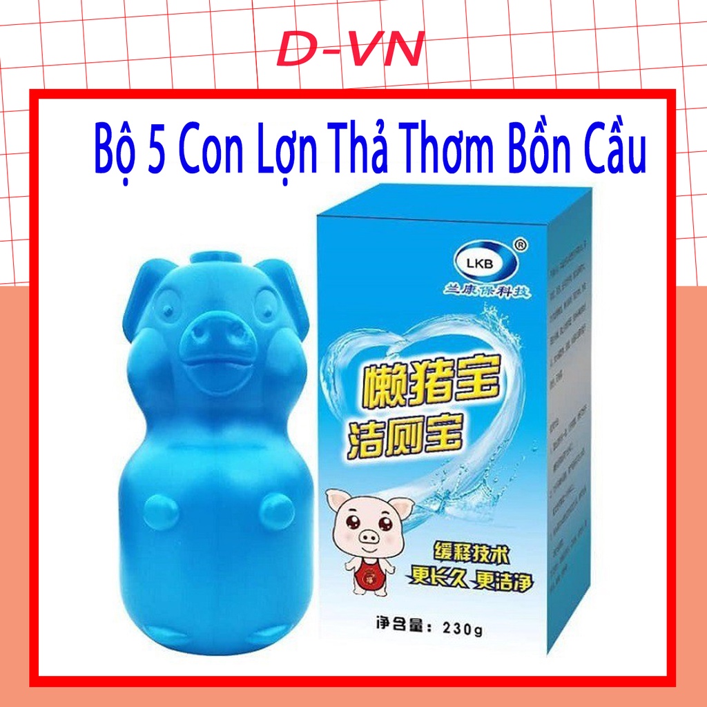 Viên thả bồn cầu hình con lợn - Vệ Sinh Toilet - Heo thả bồn cầu khử mùi diệt khuẩn D-VN