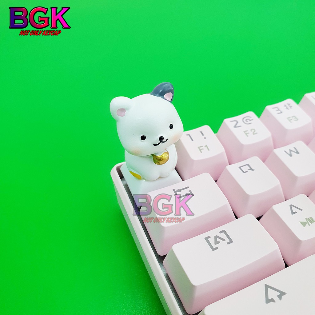 Keycap lẻ hình Gấu Con Chó Con và Khủng Long cực kỳ dễ thương ( keycap Artisan )