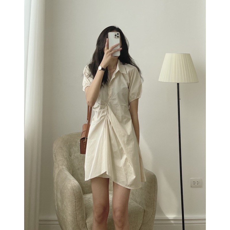 [Mã SKAMFA06 giảm 10% tối đa 50K đơn 0Đ] váy somi nhún eo 775