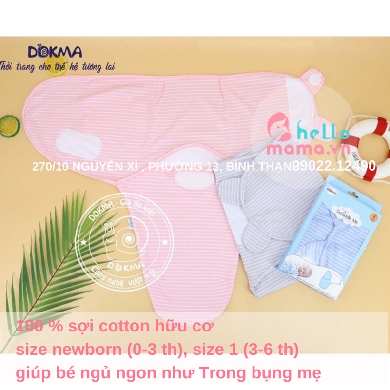 Ủ Kén Cotton Cao Cấp Dokma Cho Bé Yêu Ngon Giấc