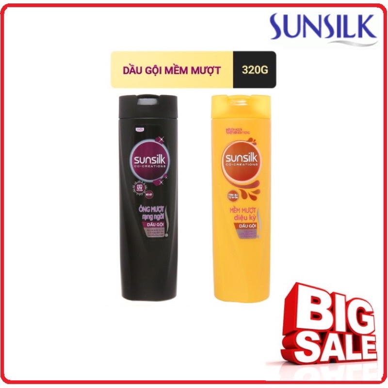 Dầu Gội Sunsilk Vàng, Sunsilk Đen 320ml