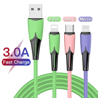 Mới Dây Cáp Sạc usb TYPE C 3 Trong 1 QC 3A Cho Apple Android