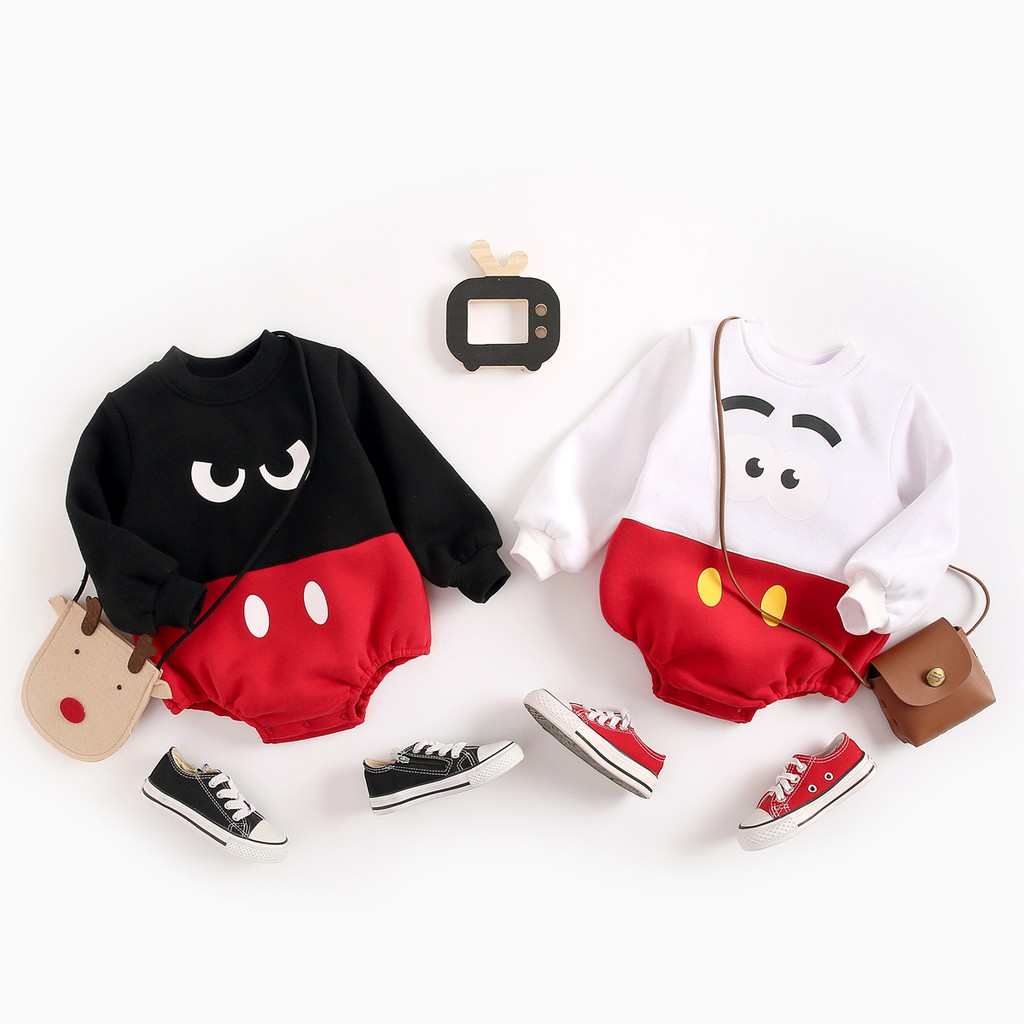 Áo Liền Thân Sanlutoz In Họa Tiết Hoạt Hình Thời Trang Mùa Đông Dành Cho Bé