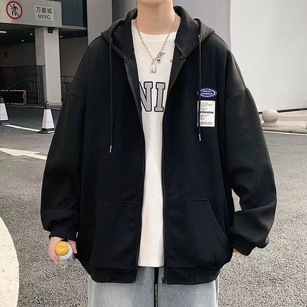 Áo Hoodie Dáng Rộng Thiết Kế Đơn Giản Thời Simple Trang Hàn Quốc Cho Nam Áo KhoáC Unisex Áo Hoodie MỏNg áo khoác hoodie nữ form rộng áo hoodie trắng