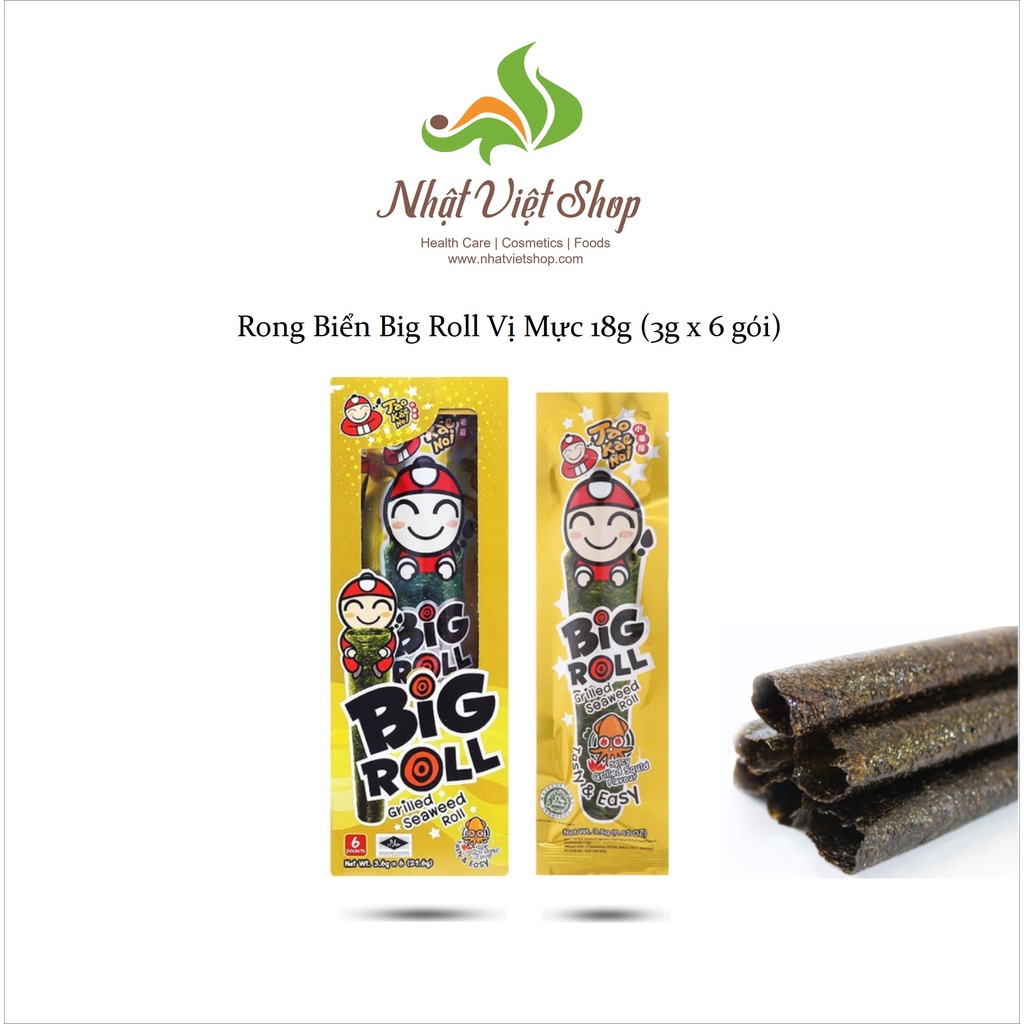 Combo 5 Hộp Mix Vị Snack Rong Biển Taokaenoi Big Roll Thái Lan (18g/hộp)