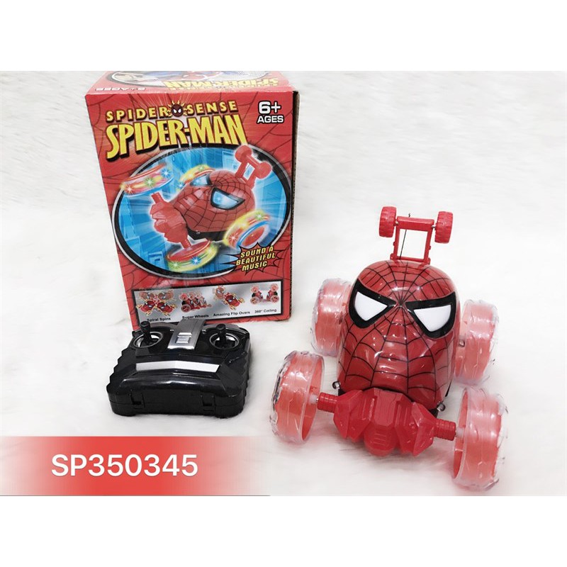 Đồ chơi Hôp xe hơi đk bánh đèn, không sạc SN nhện, người xanh, -0135B