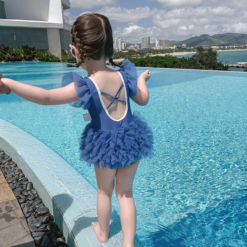 Bộ đồ bơi liền dành cho bé gái đi biển mã C43