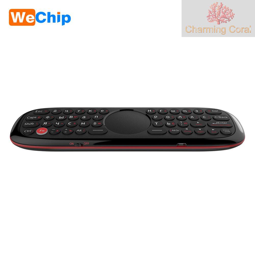 CTOY Wechip W2 2.4G Air Mouse Wireless Keyboard with Touchpad Mouse Infrared Remote Control for Android TV BOX PC Projector Russian Version