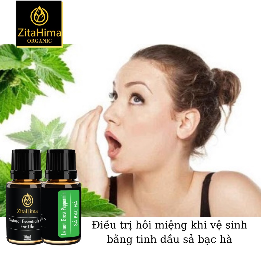 Tinh Dầu Thiên Nhiên, Massage, Thư Giãn Sả Bạc Hà ZitaHima dung tích 10ml