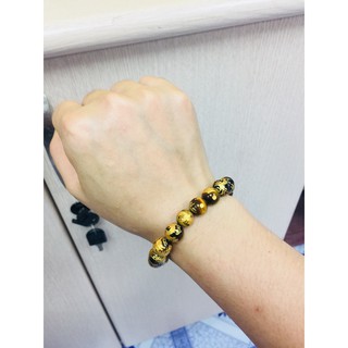 Vòng mắt hổ nâu chạm trổ rồng cao cấp 10 li