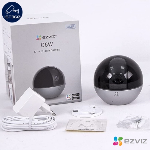 Camera IP WIFI xoay trong nhà 4MB EZVIZ C6W, Đàm thoại 2 chiều, Quay 360, Theo dõi chuyển động -Hàng chính hãng