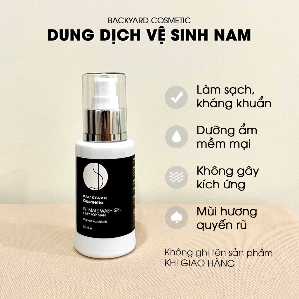 Dung dịch vệ sinh nam giới Backyard Cosmetic - hương thơm dịu nhẹ nam tính