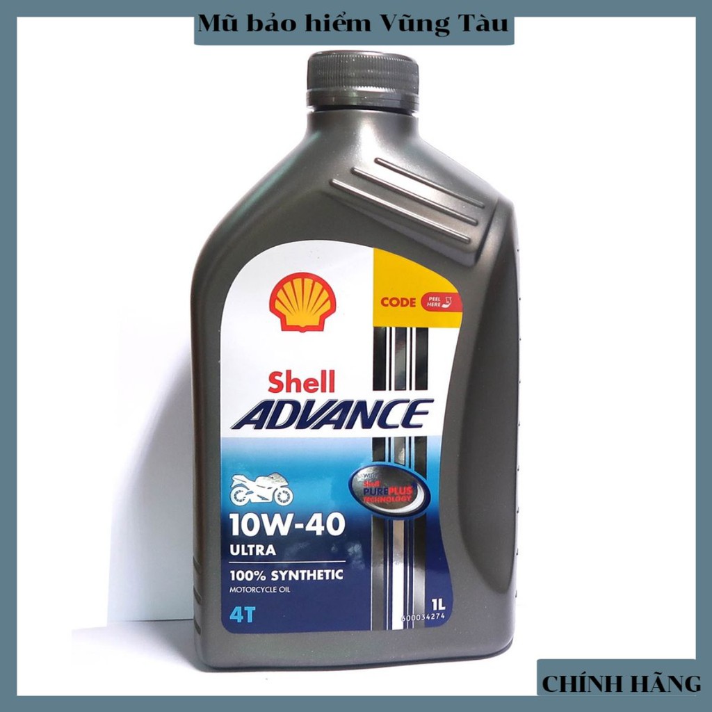 Nhớt Shell Advance Ultra 10W40 êm và đầm máy (Có chiết lẻ) - BIKER 176 - Mũ bảo hiểm & Dầu nhớt Vũng Tàu