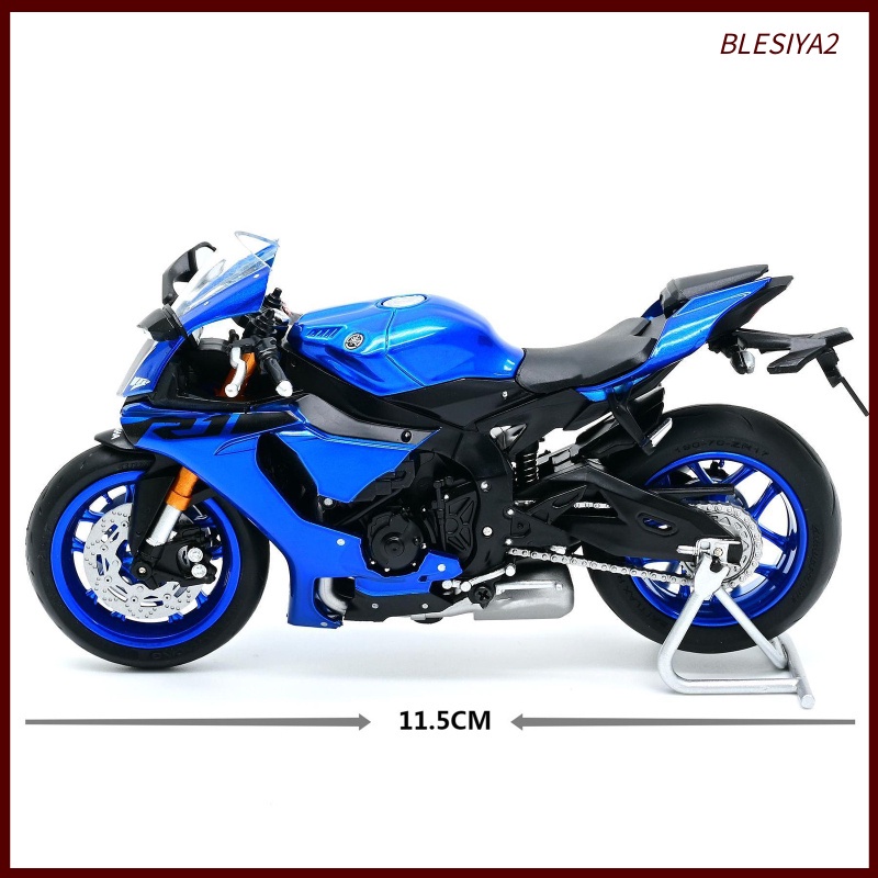 Blue 1/18 Motorcycle Bike Model Yamaha YZF-R1 Motorbike Gift w/ Display Box