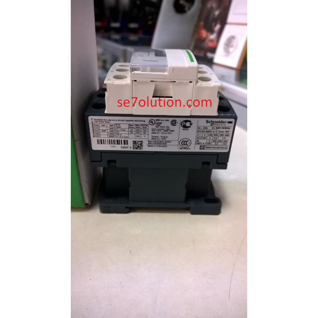 Phụ Kiện Điện Chuyên Dụng 25a 220v Tesys 034927 (Lc1D12M7) Chất Lượng Cao