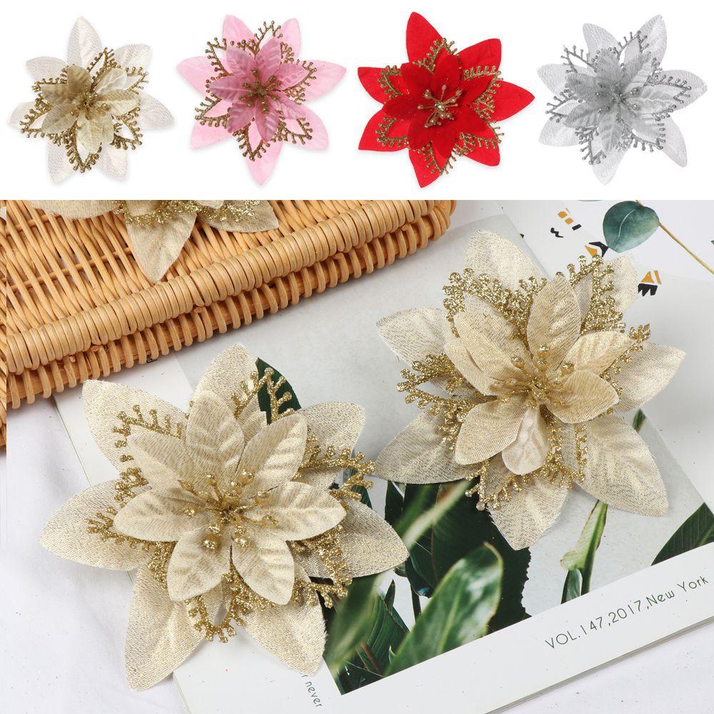 PINEVN Set 5 Phụ Kiện Trang Trí Giáng Sinh / Đám Cưới Lấp Lánh 13cm