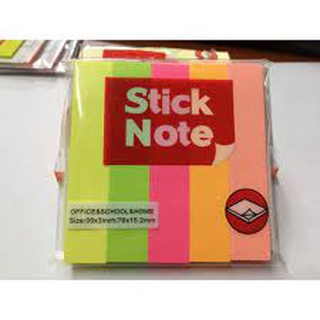Set 10 vỉ Giấy Note Giấy Nhớ Phân Trang 4, 5 Màu Stick Note Wintex