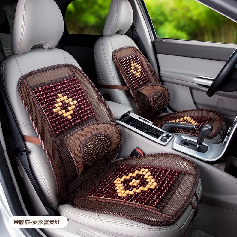 Bọc Ghế Ô Tô - Lót Ghế Ô Tô Hạt Gỗ Cao Cấp Chống Nóng, Lót Ghế Văn Phòng , Massage Lưng