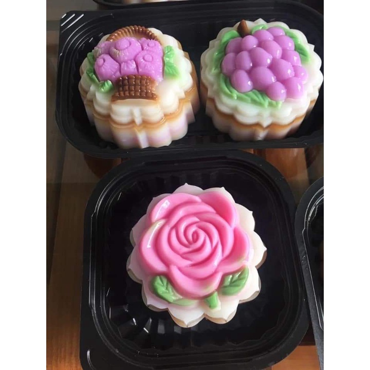 Khuôn làm xôi, thạch, bánh trung thu hình bông hoa hồng