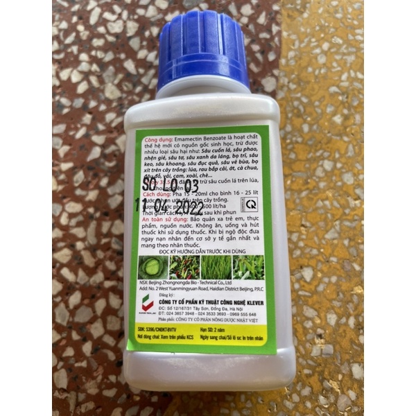 Chế phẩm sinh học diệt sâu emamectin 50EC 100ml