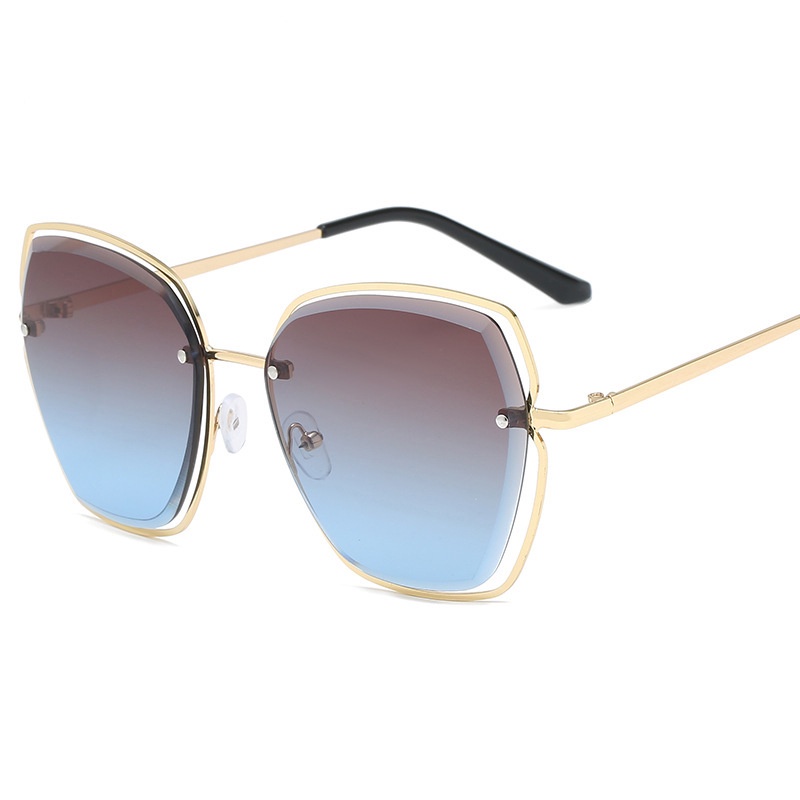 Kính Mát Gọng Vuông Lớn Phong Cách Vintage Sang Trọng Cho Nữ