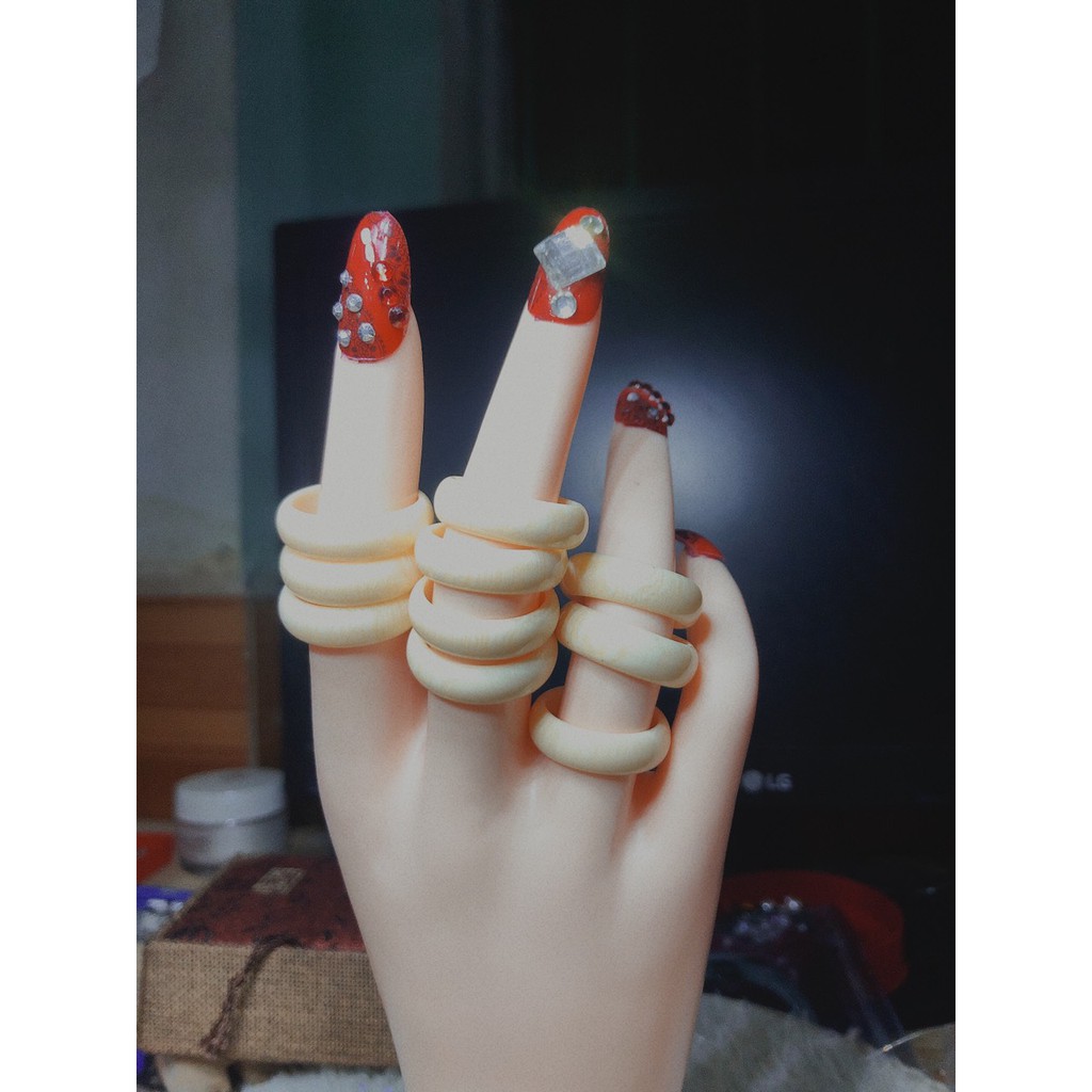 Nhẫn xương mỹ nghệ bản 5mm