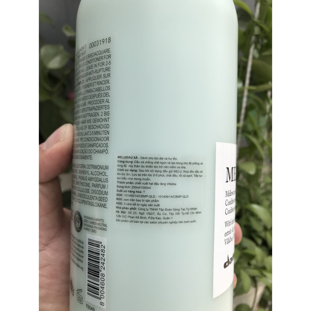 Dầu xả cho tóc gẩy chẻ ngọn Davines Melu Conditioner 1000ml