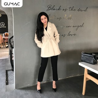 Áo dạ dây rút eo A12985 GUMAC