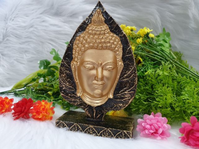 Tượng Đá Phật Thích Ca 3D Lá Bồ Đề Tâm Linh tuyệt đẹp