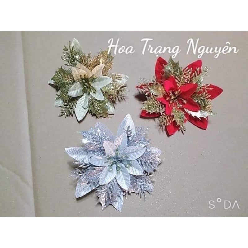 Hoa trạng nguyên kim tuyến trang trí oản hoa, cây thông noel, lẵng quà tết