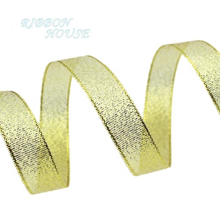 Cuộn dây ruy băng polyester dài 25yard 15mm trang trí giáng sinh màu vàng/bạc tùy chọn