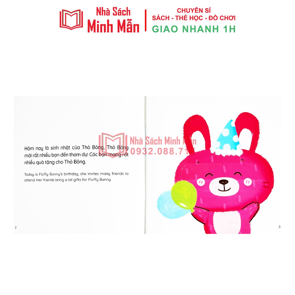 Sách - Ehon Thỏ Bông Bộ Sách Nuôi Dưỡng Tâm Hồn Cho Bé Song Ngữ Anh Việt - bộ 5 cuốn
