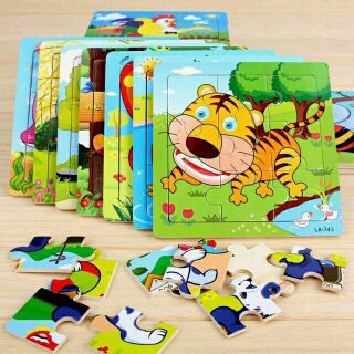 Combo 10 Tranh ghép gỗ 9 miếng
