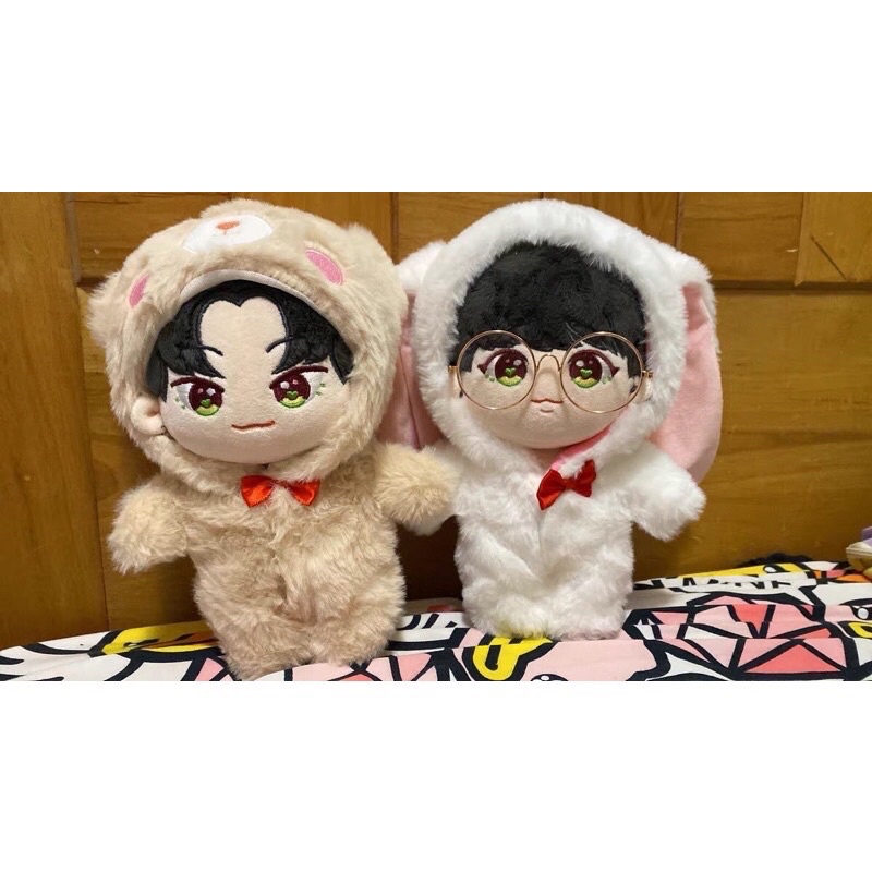 Áo thú lông cho doll 20cm nhỏ người