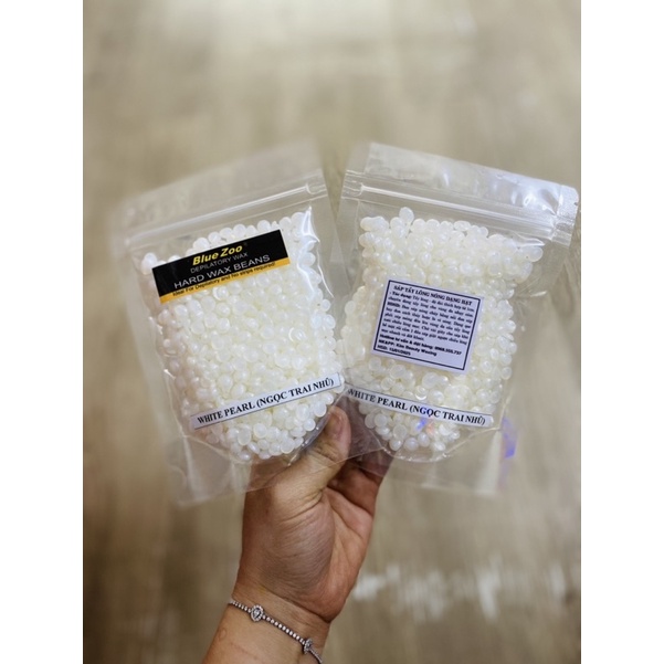 300g Sáp tẩy lông Hard wax beans Bột Preal tím Siêu dưỡng Bluezoo Premier Cao cấp