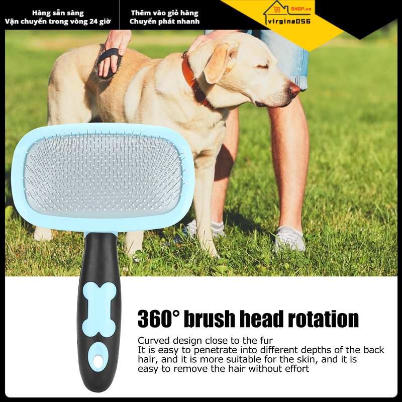 Có thể bán buôn Lược chải lông cho chó mèo Xoay 360 ° Bàn cạo rối loại bỏ Công cụ thú cưng Virgina056 Hàng giao ngay