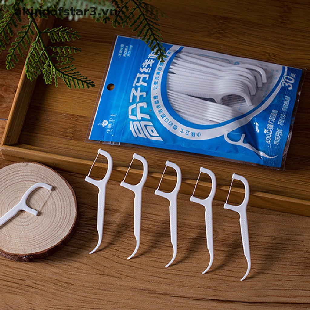 [akin] 30/50/100pcs White Dental Floss Pick Tooth Cleaner Sticks  uuu | BigBuy360 - bigbuy360.vn