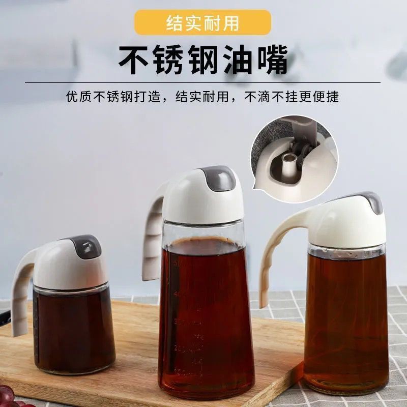 Hộp đựng dầu tự động đóng mở Chai thủy tinh chống rò rỉ bình lớn nhà bếp gia vị giấm cung cấp nồi dấm