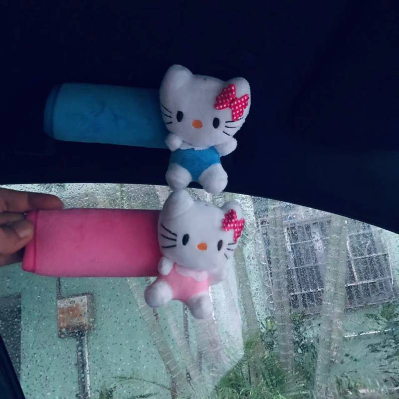 Bọc bảo vệ tay nắm cửa xe hơi/ tay phanh hình búp bê hoạt hình dễ thương mới phổ biến