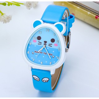 ĐỒNG HỒ TRẺ EM HOẠT HÌNH CHUỘT HAMSTER ĐÁNG YÊU CHO BÉ GÁI