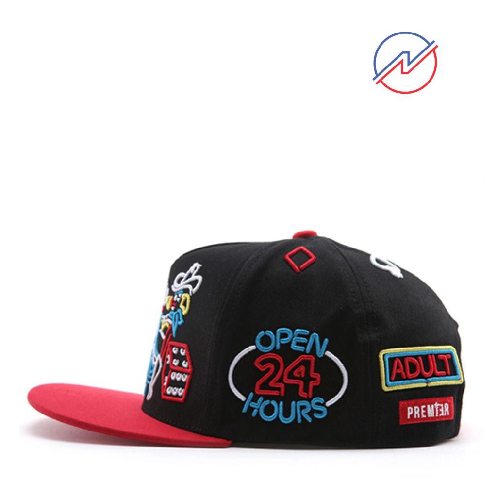 Mũ nón lưỡi trai vành ngang snapback PREMI3R Neon Poker nhiều màu nam nữ