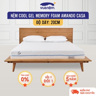 Nệm Cool Gel Memory Foam Amando Casa chất lượng cao cân bằng nhiệt độ cơ thể bảo hành bởi Vua Nệm